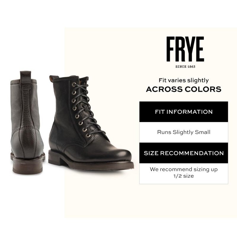 Frye Veronica Womenâ€™s Combat Boots Crafted from Hand-Burnished Vintage Italian Leather with genuine stitch-down welt construction and Leather Lining â€“ 6 Â¾â€ Shaft Height, Caramel - 8 M - Image 2
